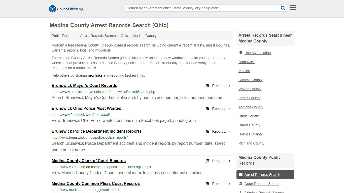 Arrest Records Search - Medina County, OH (Arrests & Mugshots)